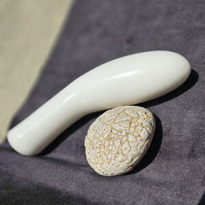 Verwenstaaf "Yin" Large | Witte Jade